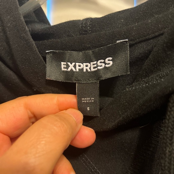 Express black Cotton lightweight Hoodie size S. Perfect condition, barely worn. - Picture 3 of 4